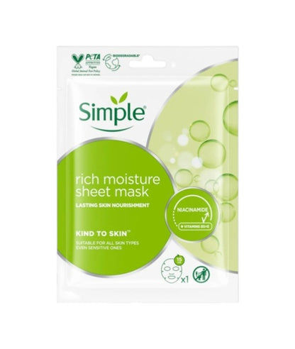 Simple Kind To Skin Rich Moisture Sheet Mask