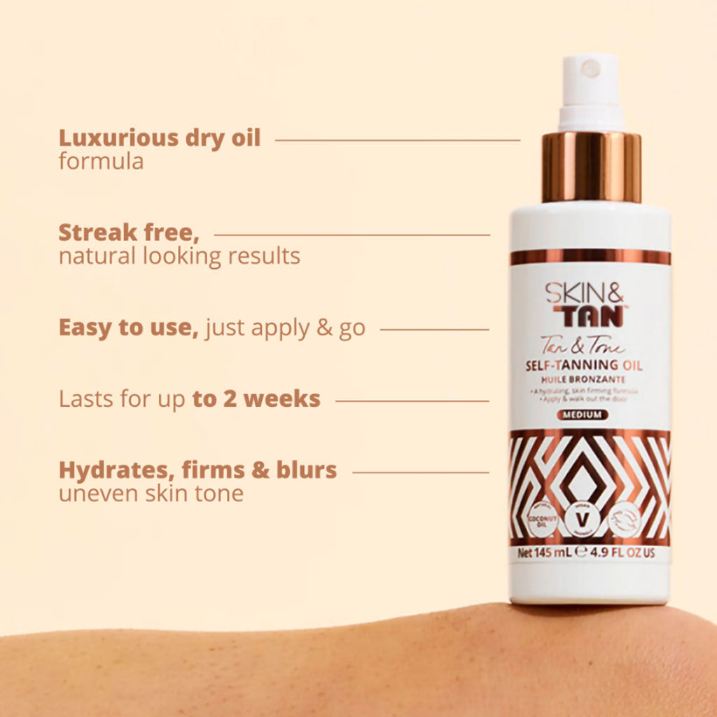 Skinny Tan Tan And Tone Self Tanning Oil Dark