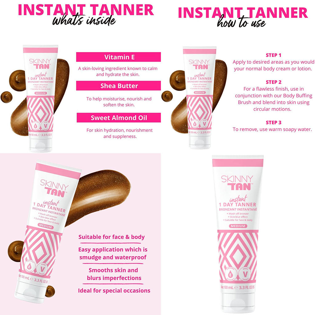 Skinny Tan  Instant 1 Day Tanner Medium