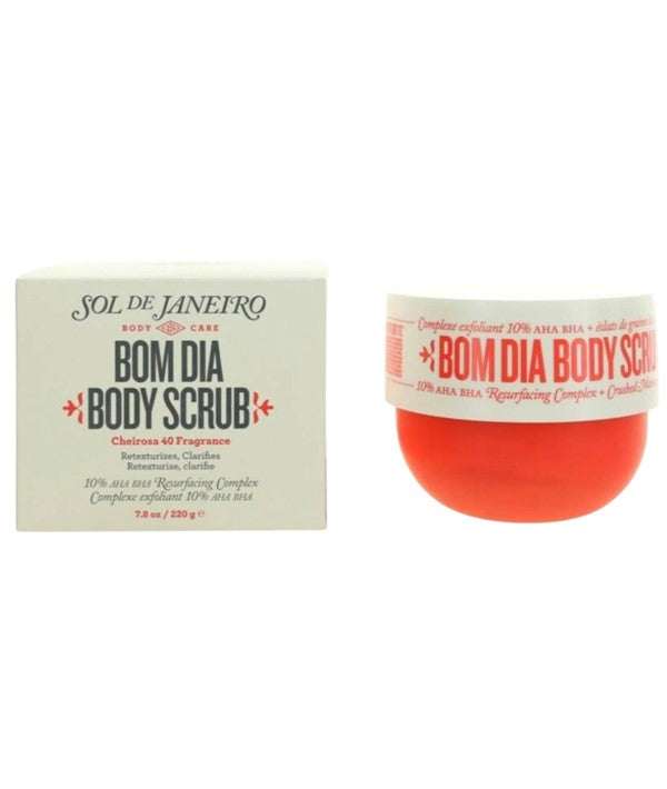 Sol de Janeiro Bom Dia Body Scrub bath and shower product jar