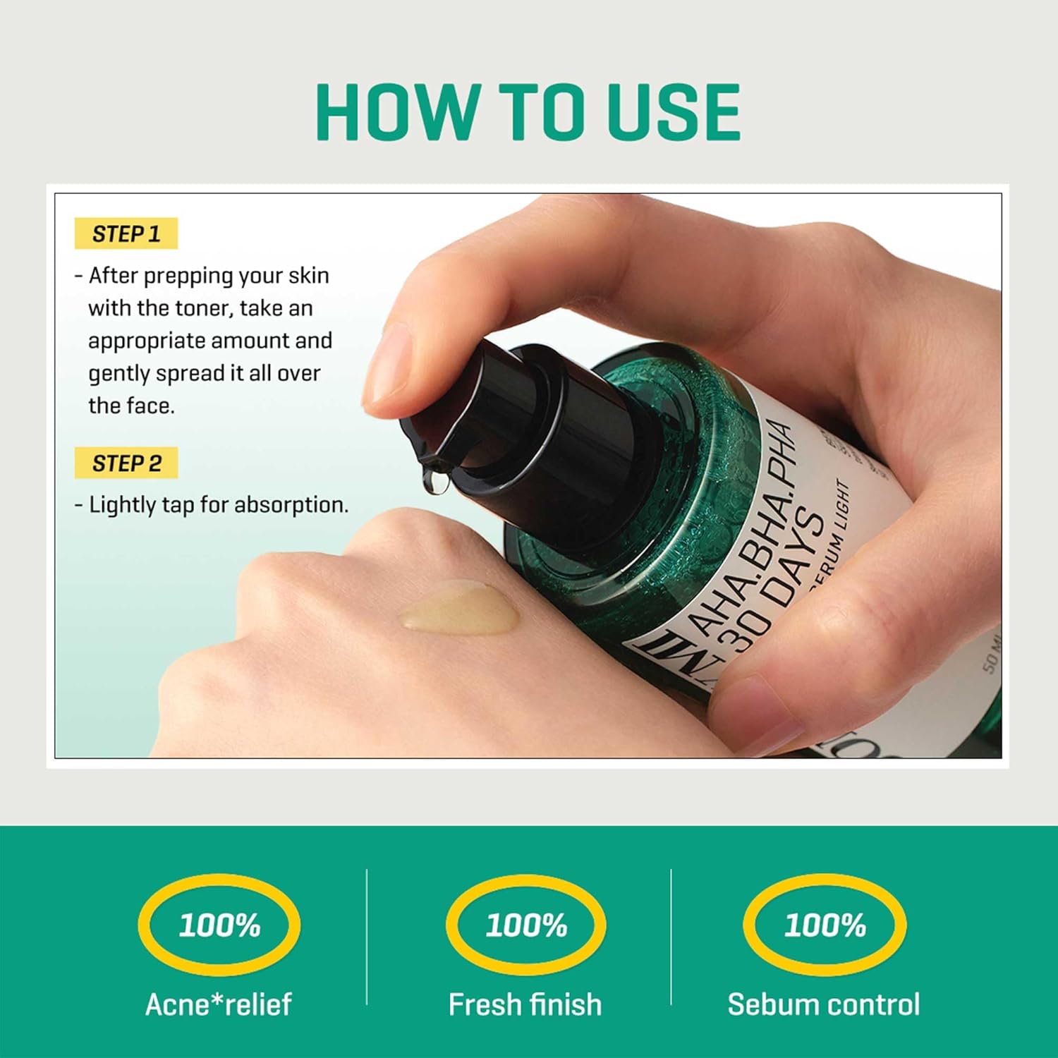 Some By Mi AHA BHA PHA 30 Days Miracle Serum in a 50ml bottle, showcasing the K-beauty skincare product with a sleek design.