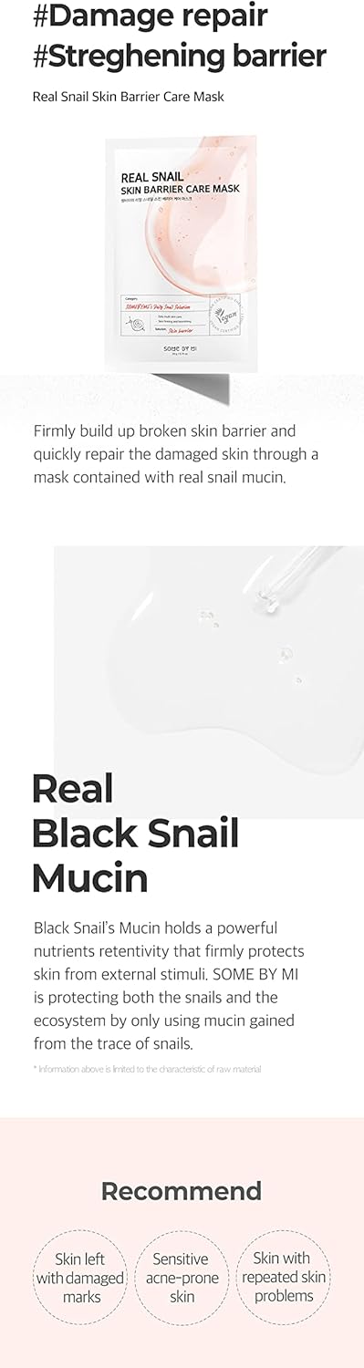 Some By Mi Real Snail Skin Barrier Care Mask