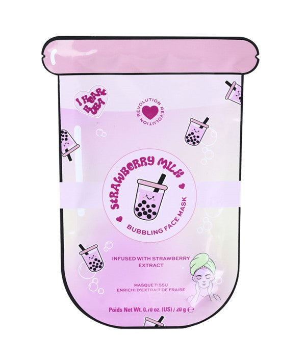 Revolution Strawberry Milk Bubbling Face Mask