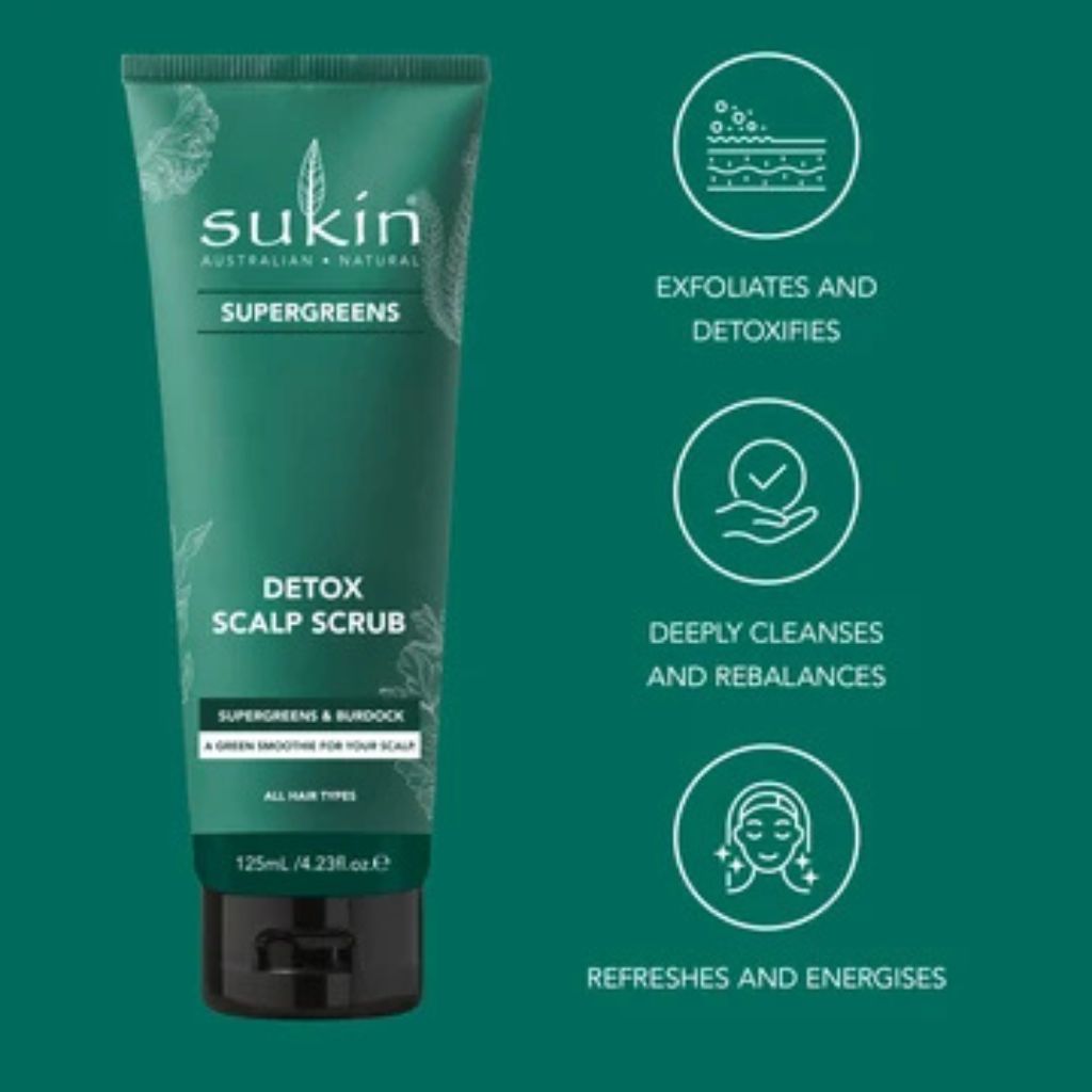 Sukin Australian Natural Haircare Super Greens Detox Scalp Scrub