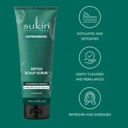 Sukin Australian Natural Haircare Super Greens Detox Scalp Scrub