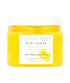 Sunday Rain Chamomile Ylang Ylang body scrub in a jar, featuring chamomile and ylang ylang botanical ingredients for bath and shower use.