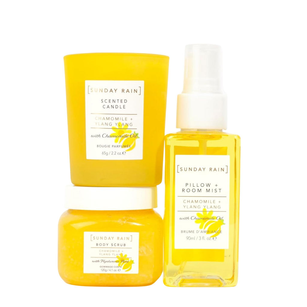 Sunday Rain Chamomile Ylang Ylang Relax And Restore Spa Trio