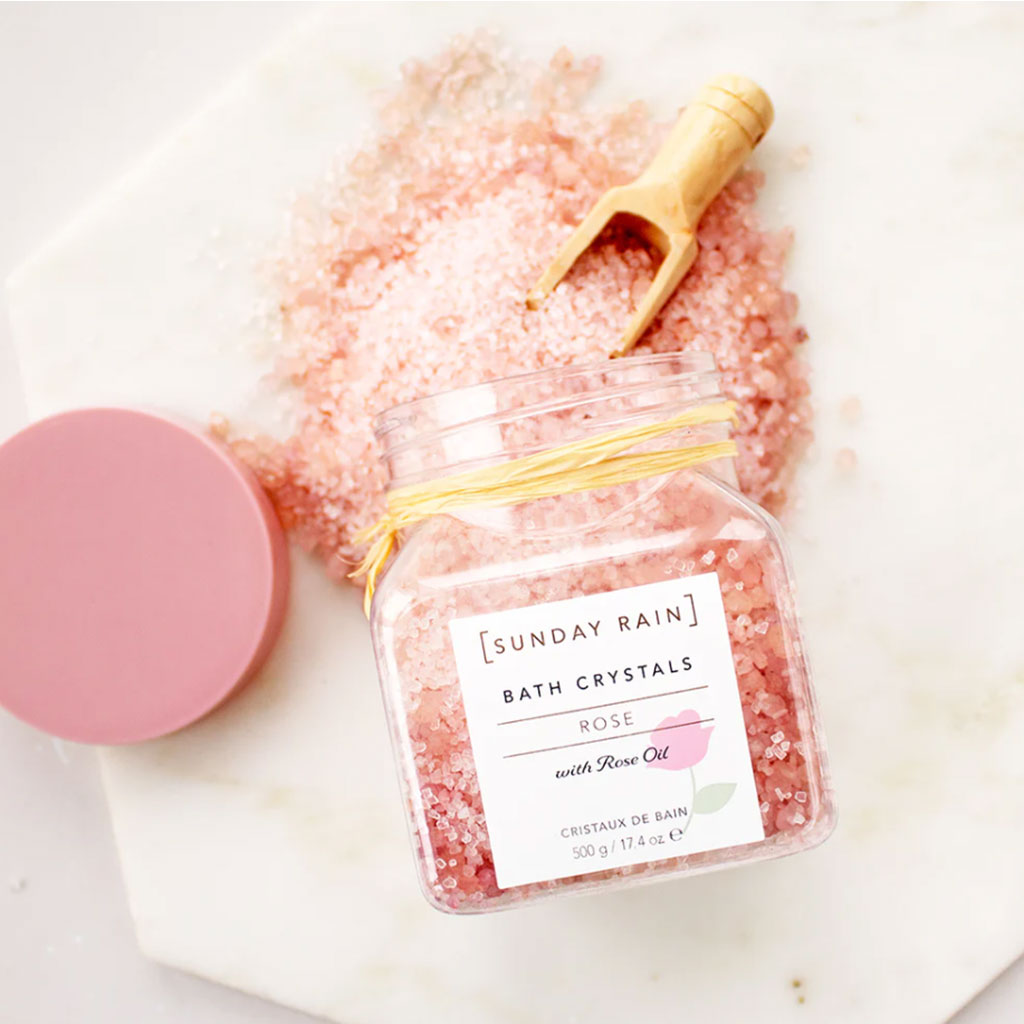 Sunday Rain Rose Bath Crystals