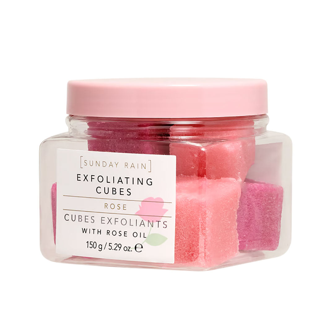 Sunday Rain Rose Exfoliating Cubes