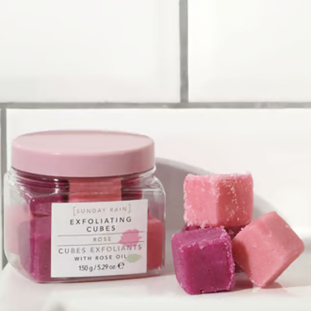 Sunday Rain Rose Exfoliating Cubes
