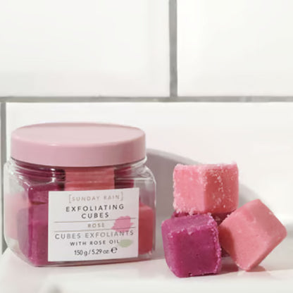 Sunday Rain Rose Exfoliating Cubes