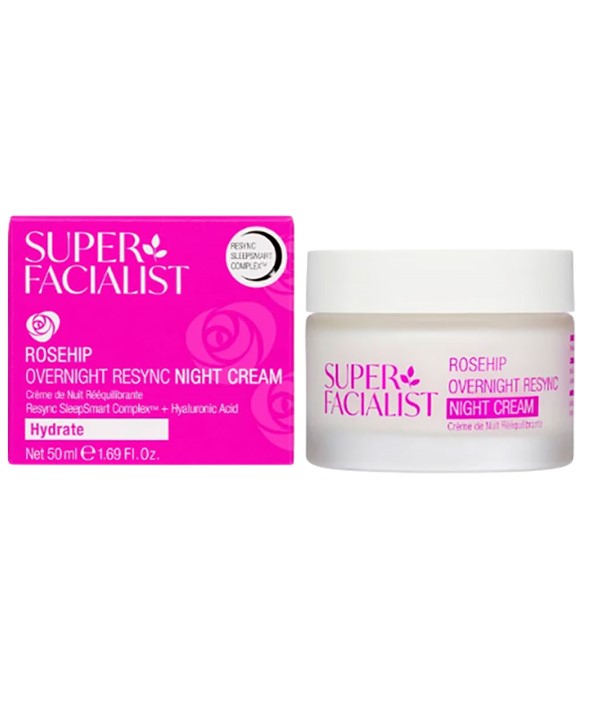 Super Facialist Rosehip Overnight Resync Hydrate Night Cream