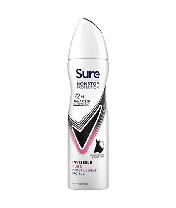 Sure Nonstop Protection 72H Body Heat Invisible Pure Anti Perspirant Spray