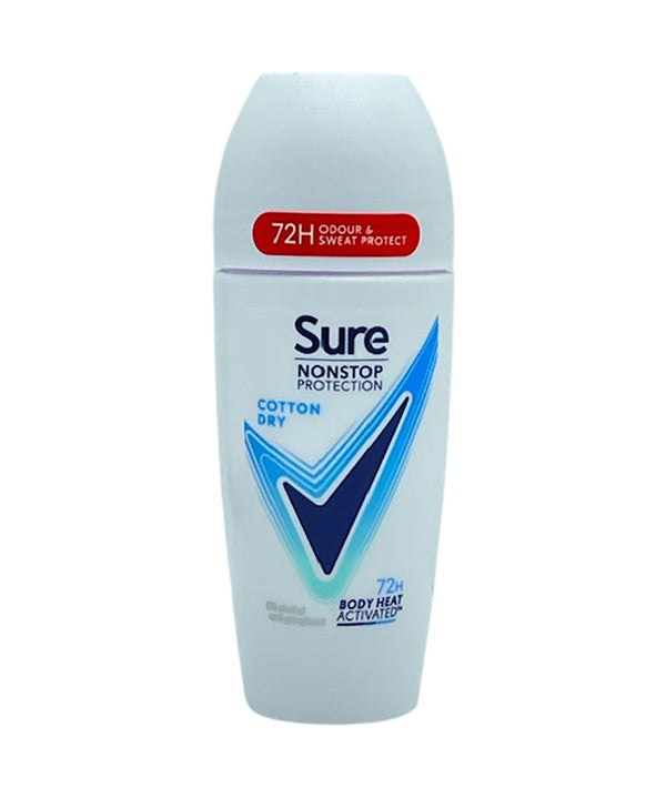 Sure Nonstop Protection Cotton Dry Deodorant Roll On