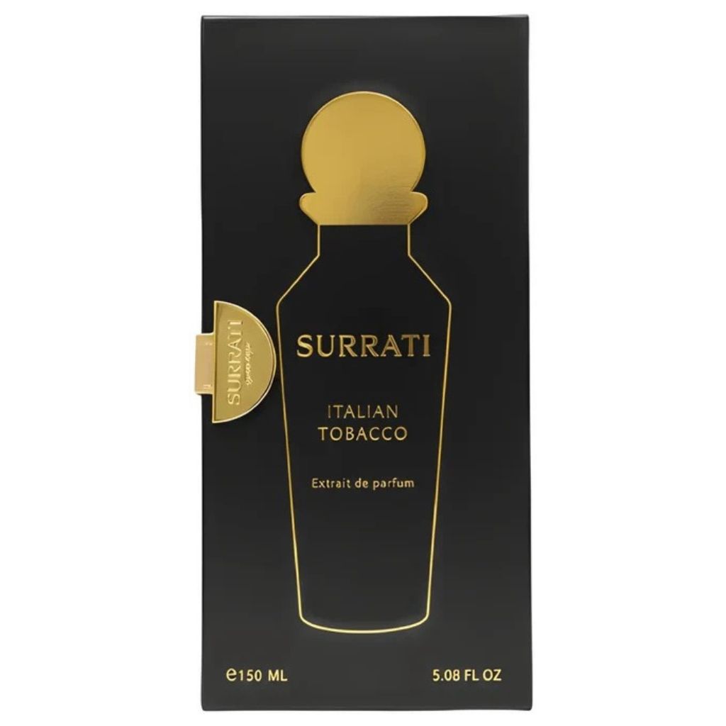 Surrati Italian Tobacco Extrait de Parfum for Him bottle and packaging