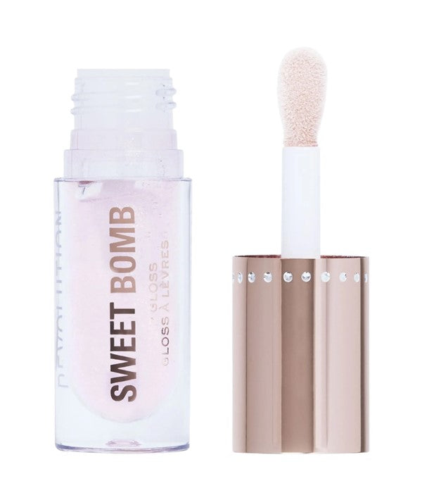 Revolution Sweet Bomb Lip Gloss Candy Floss Pink Glitter
