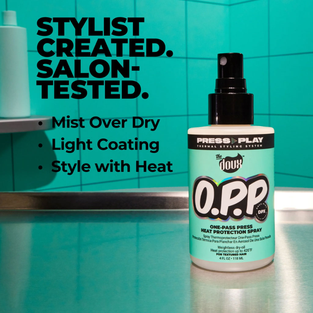 The Doux OPP One Pass Press Heat Protection Spray
