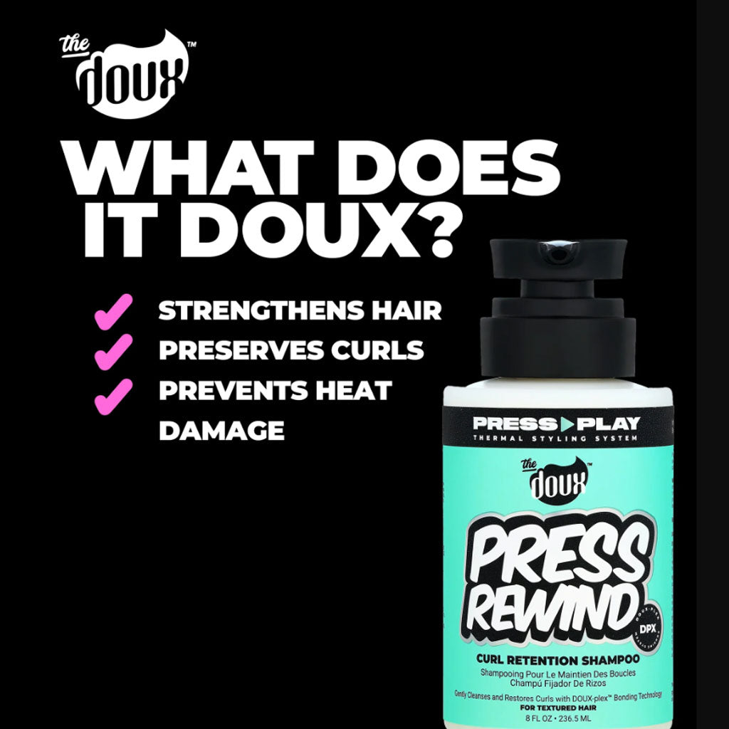 The Doux Press Rewind Curl Retention Shampoo