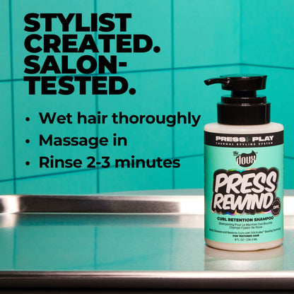 The Doux Press Rewind Curl Retention Shampoo