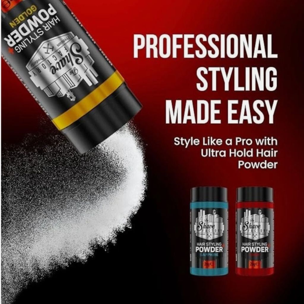 The Shave Factory Ultra Hold Hair Styling Powder Golden
