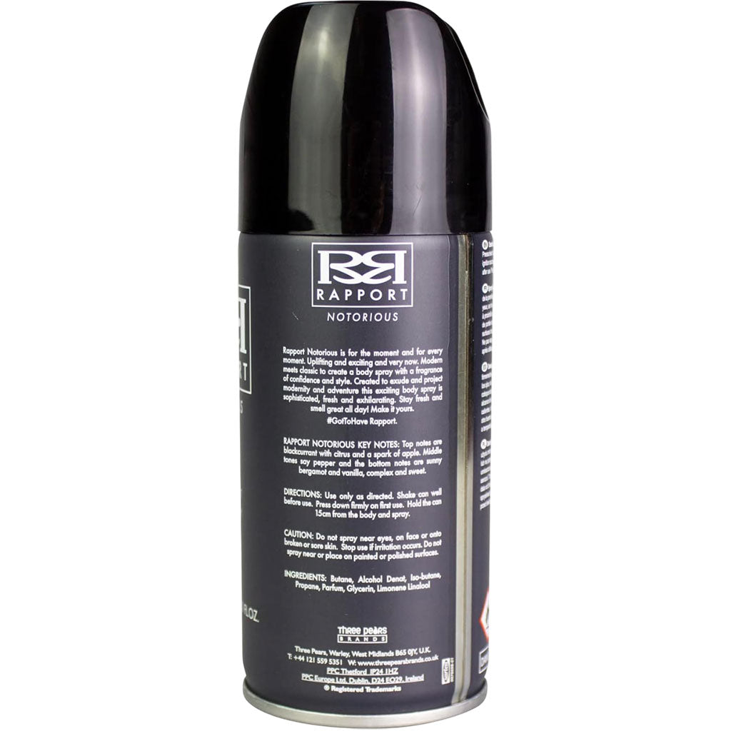 Three Pears Rapport Notorious Deodorant Body Spray