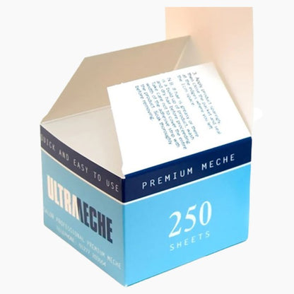 Ultrameche Ultra Meche salon professional hair color and bleach sheets, 250 short premium highlighting foil sheets for hair coloring.