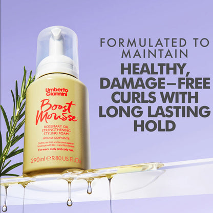 Umberto Giannini Boost Mousse Rosemary Oil Strengthening Styling Foam