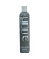Unite Hair Re:Unite Repairing Shampoo bottle with label, featuring a sleek design and clear branding, on a neutral background.