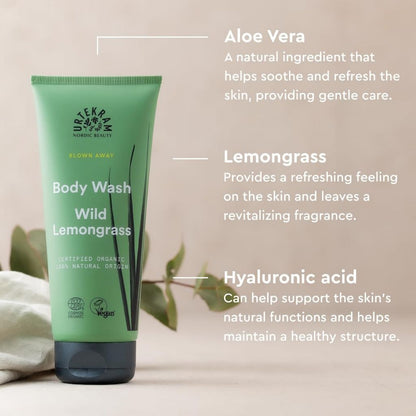 Urtekram  Blown Away Wild Lemongrass Body Wash