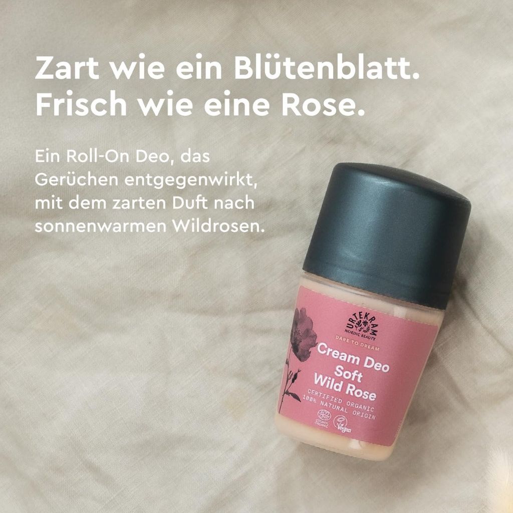 Urtekram  Dare To Dream Soft Wild Rose Cream Deo Roll On