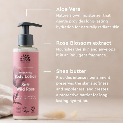 Urtekram  Dare To Dream Soft Wild Rose Moisturising Body Lotion