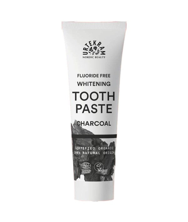 Urtekram  Fluoride Free Charcoal Whitening Tooth Paste