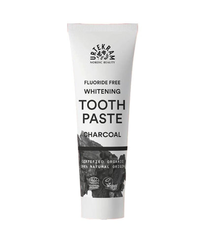 Urtekram  Fluoride Free Charcoal Whitening Tooth Paste