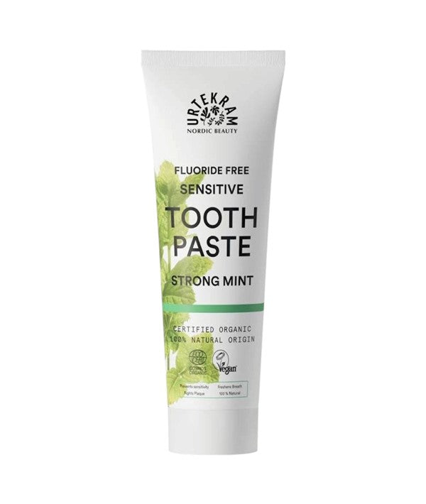 Urtekram  Fluoride Free Strong Mint Sensitive Tooth Paste
