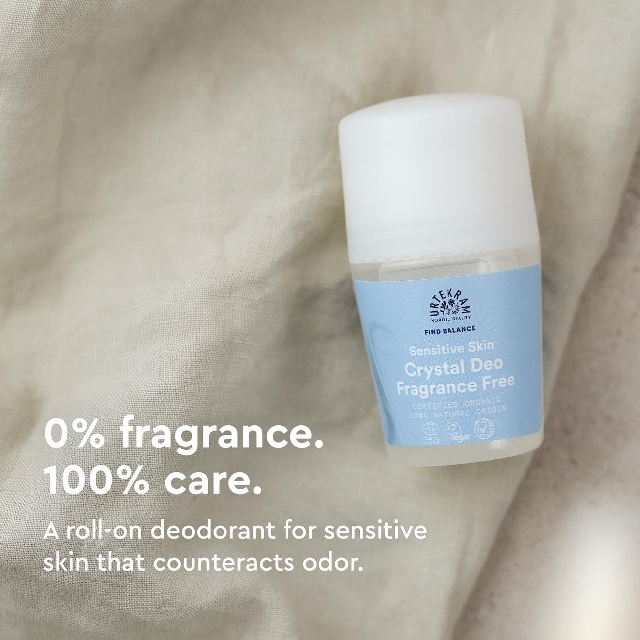 Urtekram  Fragrance Free Sensitive Skin Crystal Deo