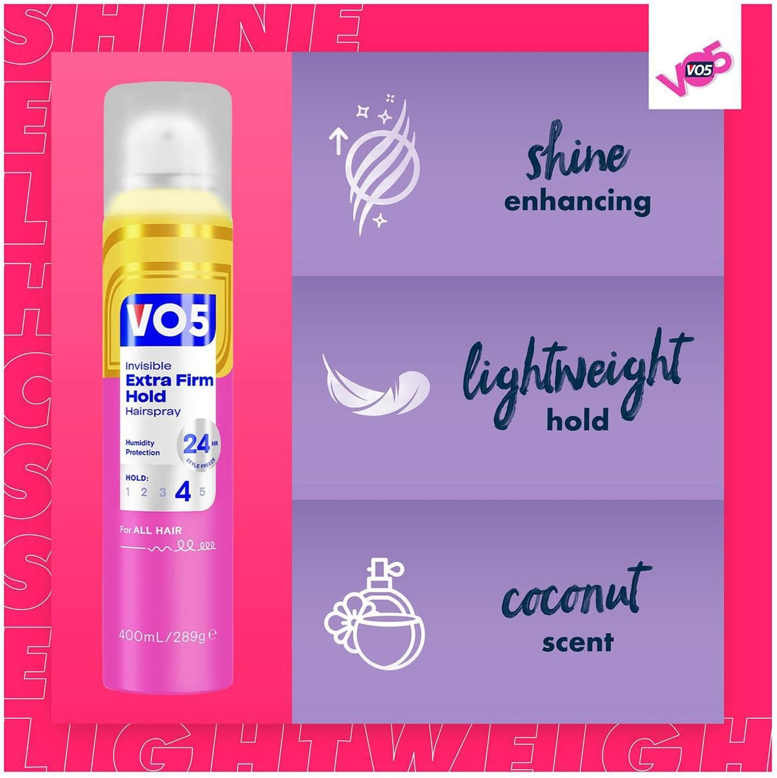 VO5 Invisible Extra Firm Hold 4 Hairspray