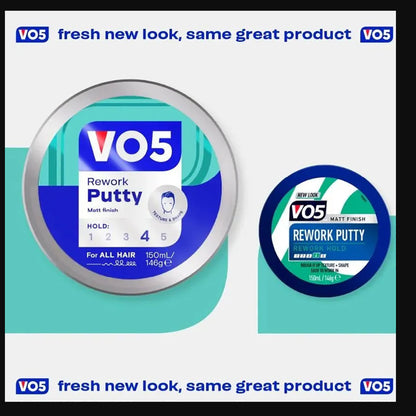 VO5  Matt Finish Rework Putty Rework Hold