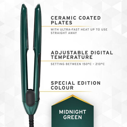 Wahl  Effortlessly Pro Glide Hair Straightener Midnight Green ZY155