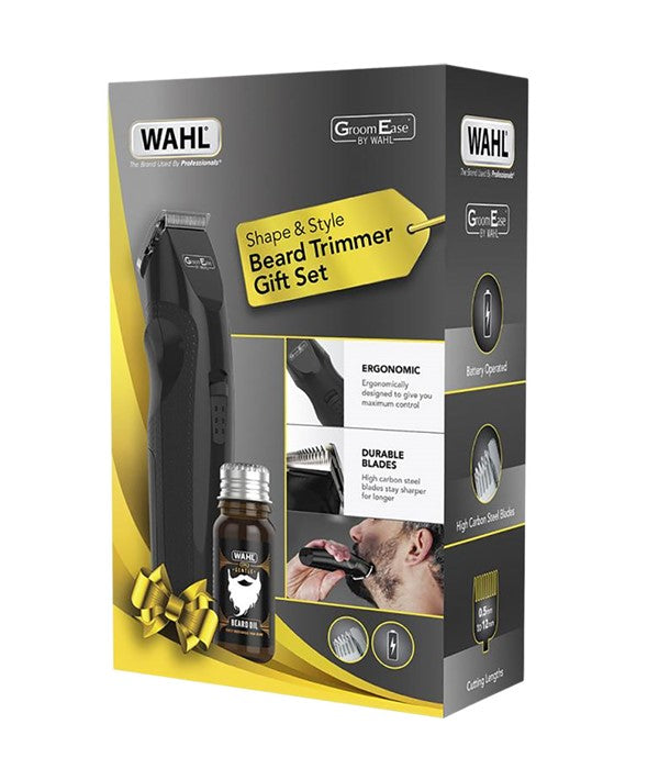 Wahl Groom Ease Shape And Style Beard Trimmer Gift Set