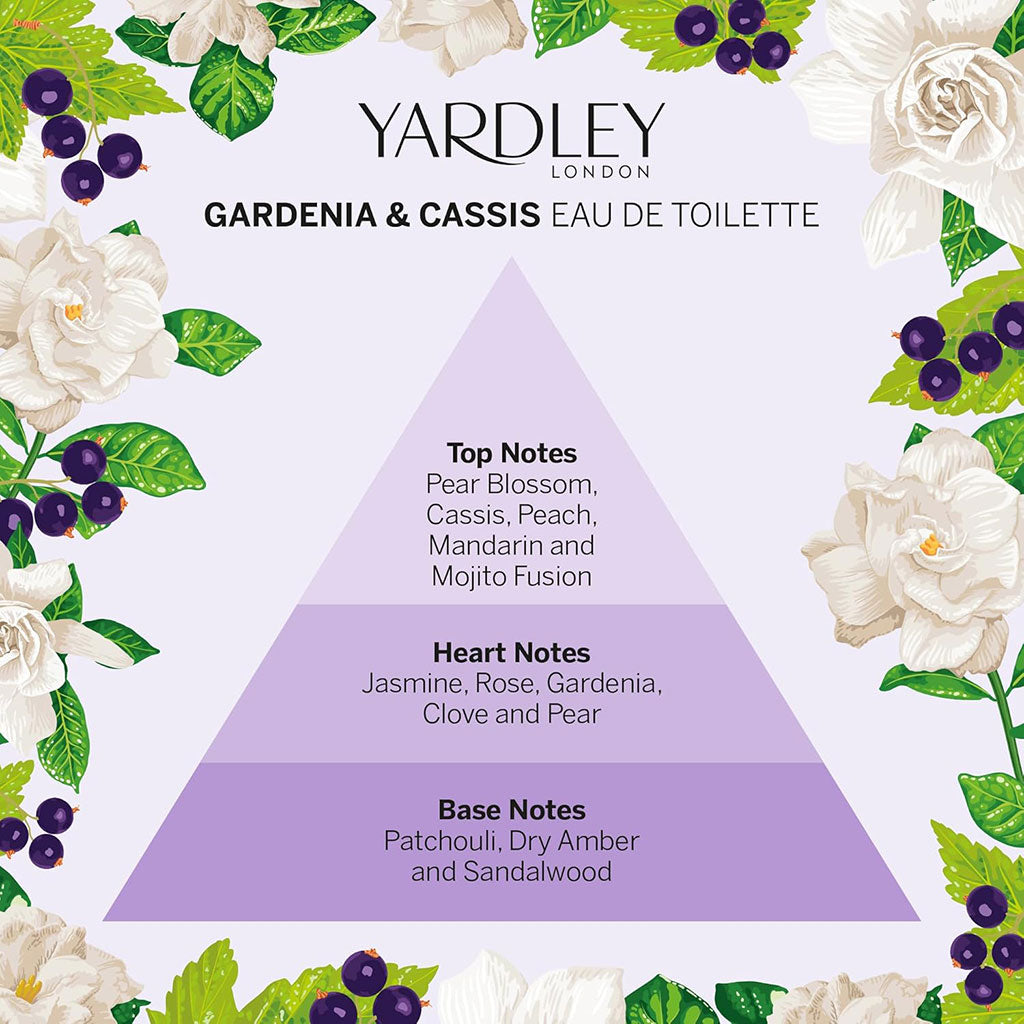 Yardley Gardenia And Cassis Eau De Toilette