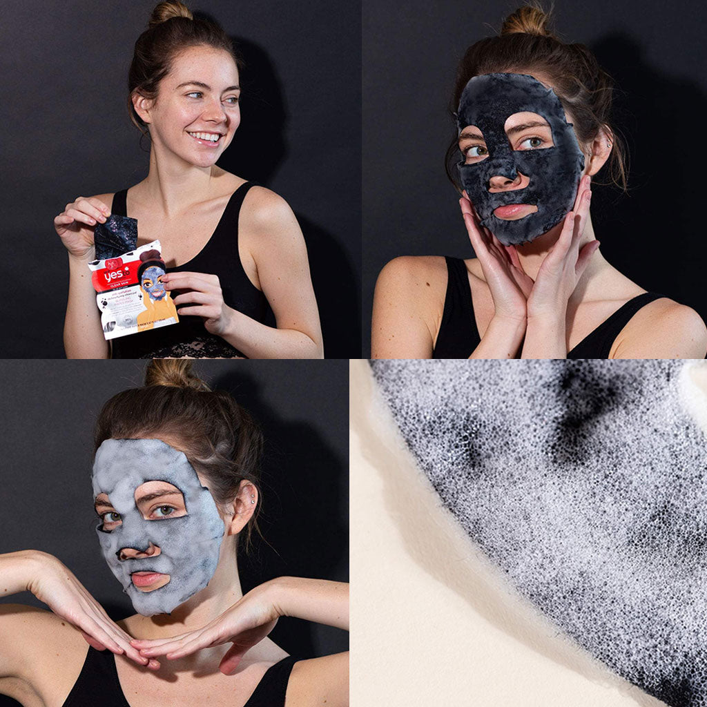 Yes To Tomatoes Anti Pollution Detoxifying Charcoal Bubbling Paper Mask