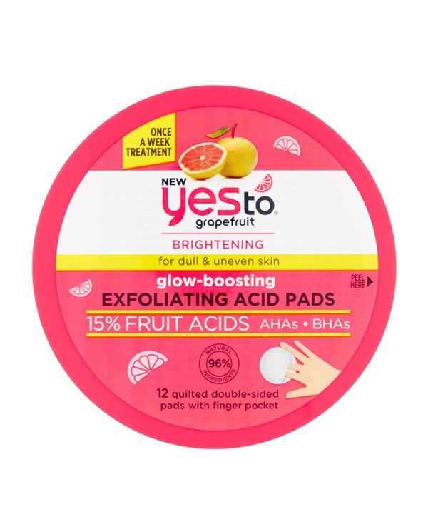Yes To Grapefruit Glow Boosting Exfoliating Acid Pads