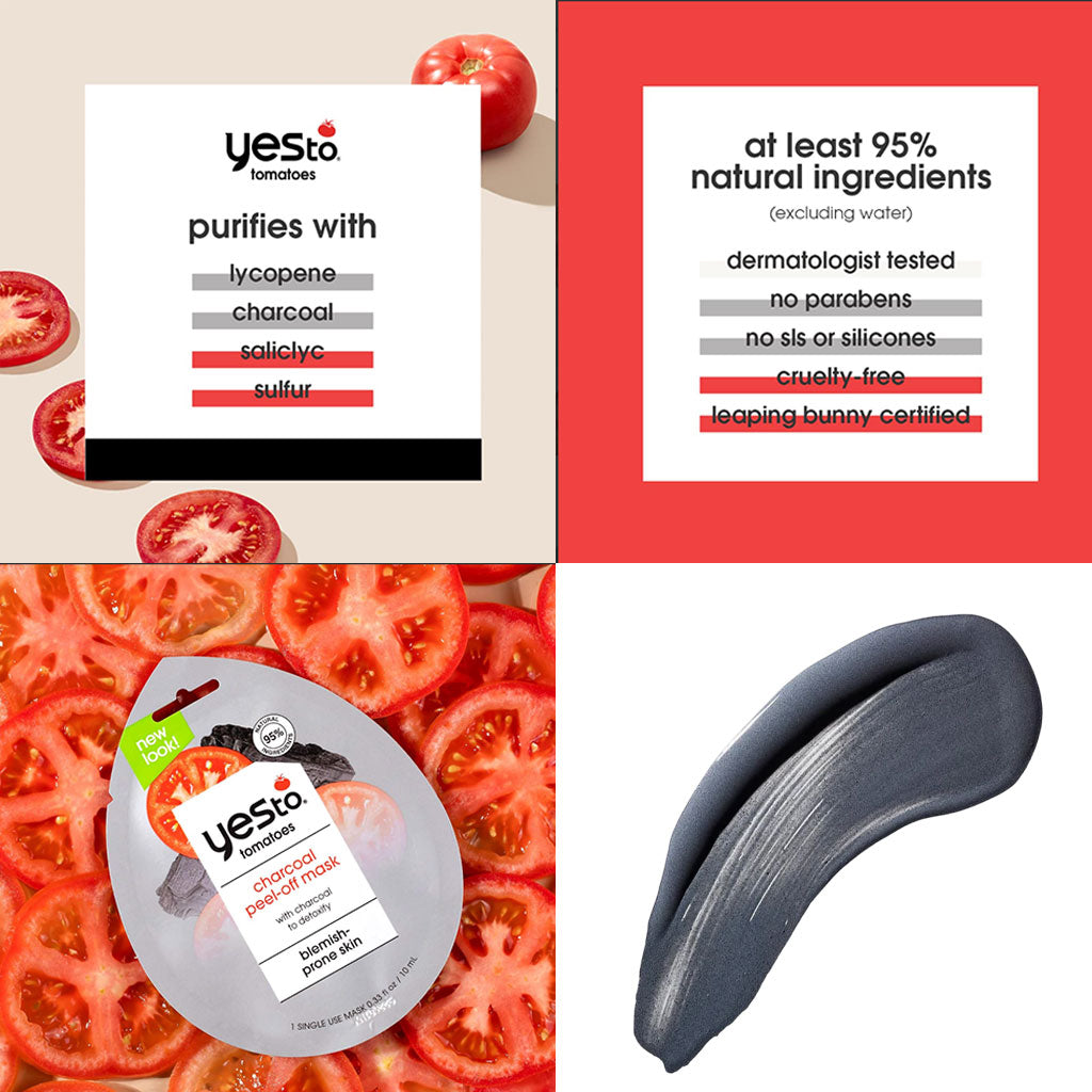 Yes To Tomatoes Blemish Prone Skin Charcoal Peel Off Mask
