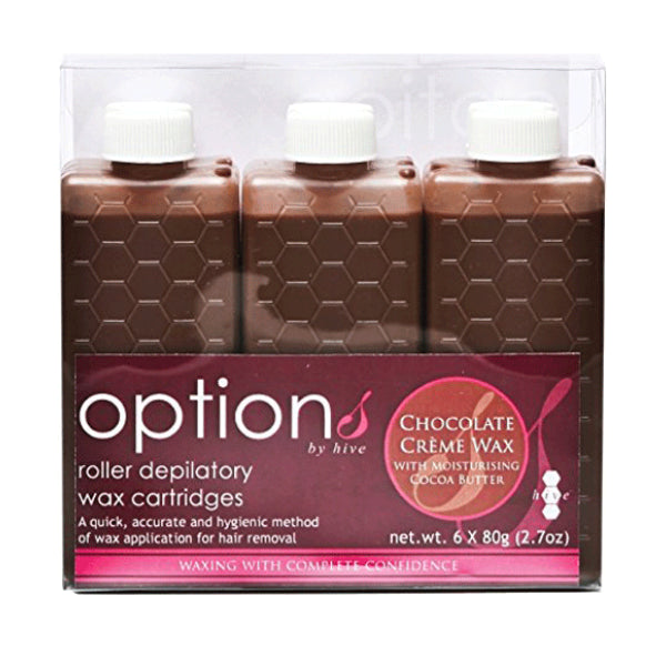 Hive Options Chocolate Creme Wax Roller Depilatory Wax Cartridges