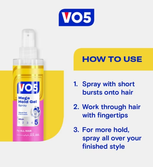 VO5 Mega hold Gel Spray