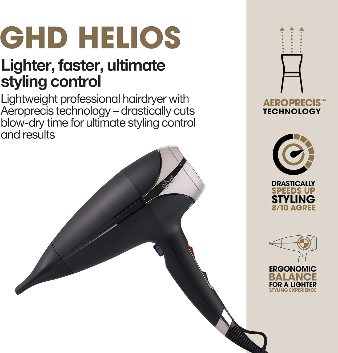 GHD Helios Professional Hairdryer Black