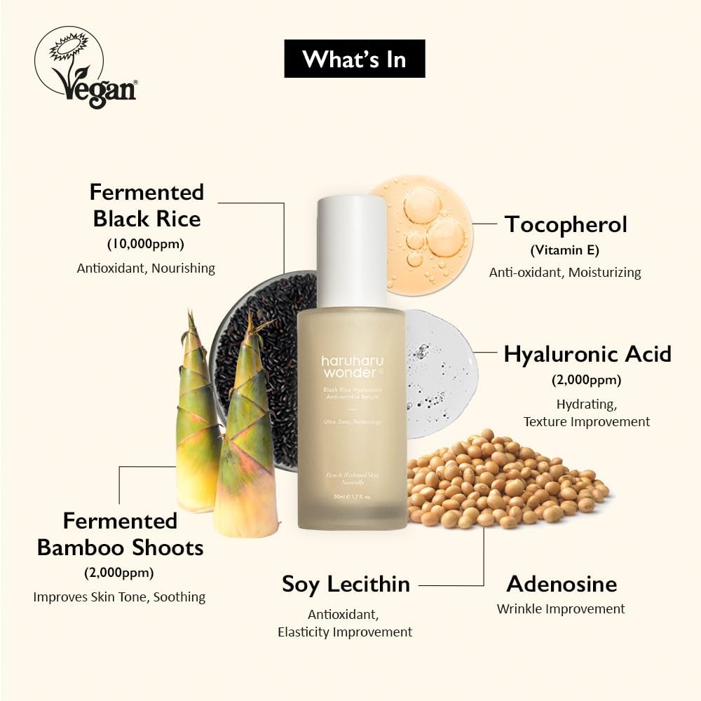 Haruharu Wonder Black Rice Hyaluronic Anti Wrinkle Serum