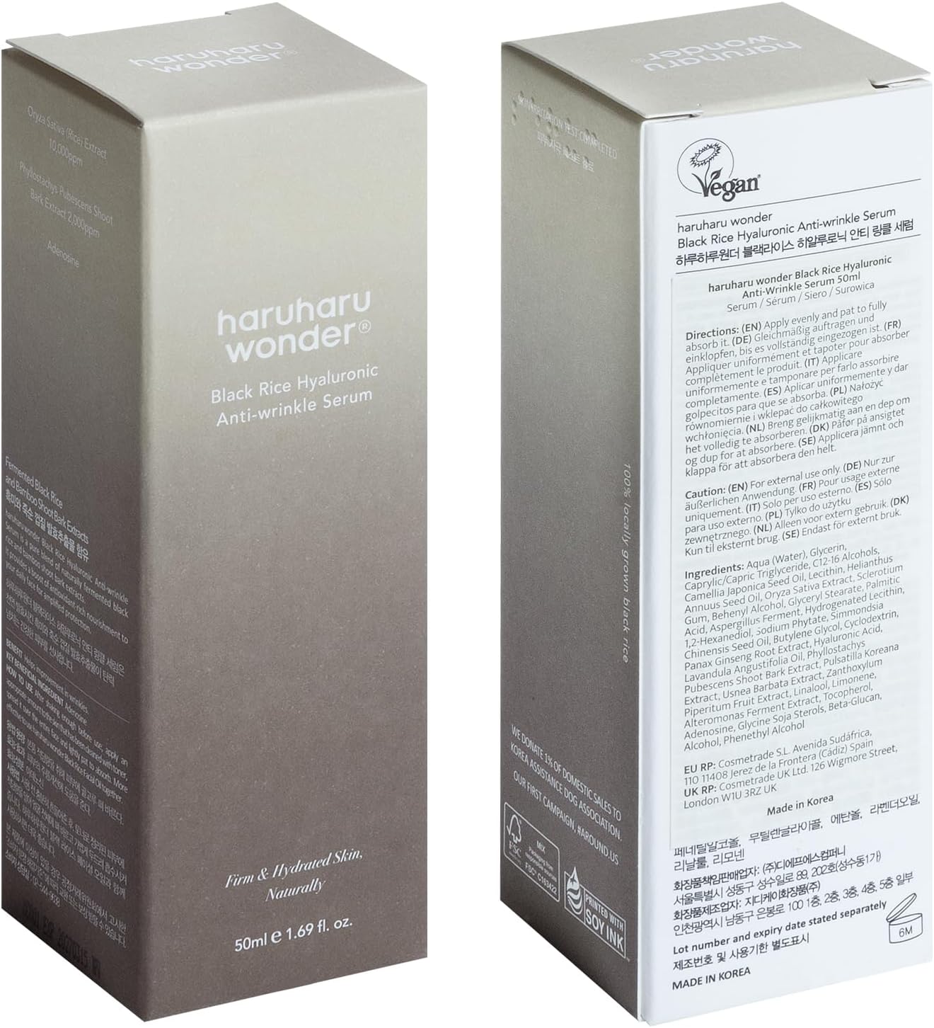 Haruharu Wonder Black Rice Hyaluronic Anti Wrinkle Serum