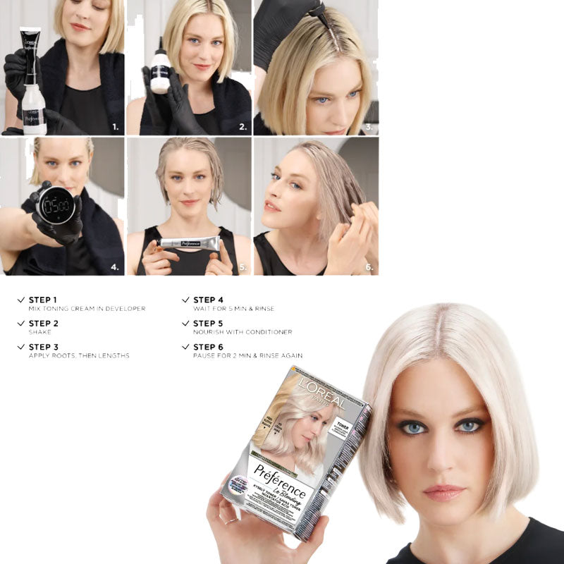 Loreal Preference Le Blonding Acidic Toner Platinum Ice