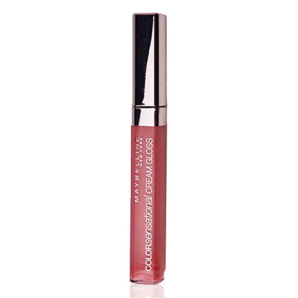 Maybelline Colorsensational Cream Gloss lip gloss in a sleek tube, showcasing a shiny, smooth lip makeup product.